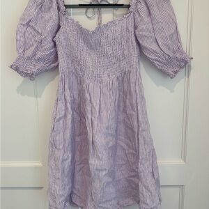 Hill House Lilac Striped Athena Dress